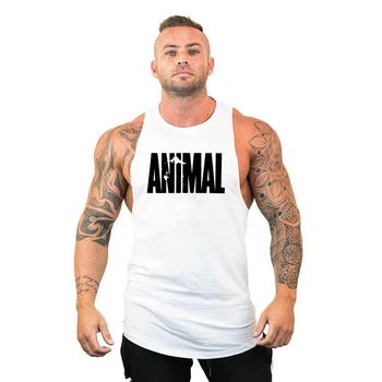 Novi moški telovnik telovadnici športne bodybuilding stretch bombaž velikosti camisole outdoor fitnes stretch dihanje brez rokavov vrh