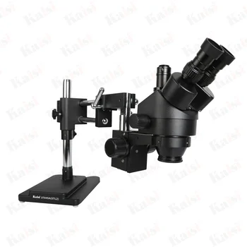 Kaisi 37045 Trinocular Mikroskopom Nabor Objektiv Dual Arm Dvojno Boom Stojalo Za Industrijske PCB Popravila