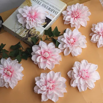 12 cm, Peony Cvet Glavo Dahlia Ponaredek Cvetje Diy Poroko Cvet Steni v Ozadju Umetne Dekorativne Rože