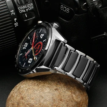 22 mm 20 mm razkošno Keramični Trak za Samsung Galaxy Watch 3 Aktivna 2 Huawei GT High-end watch trak pribor za Amazfit GTR