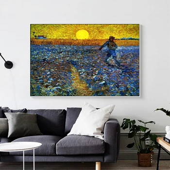 5D DIY Diamond Slikarstvo Van Gogh Pšenično Polje Landscape Navzkrižno Šiv Kit Polno Diamond Vezeni Krajine Nosorogovo Mozaik