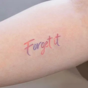 Nepremočljiva Začasni Tattoo Nalepke Roza, Vijolična Gradient Angleški Pismo Tatoo Flash Tatoo Roko Ženski Moški