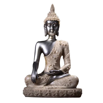 Jugovzhodna Azija Smolo Buda Figurice Za Dekoracijo Namiznega Obrti Letnik Sedi Buda Miniaturni Kip Okras Doma Dekor Darilo