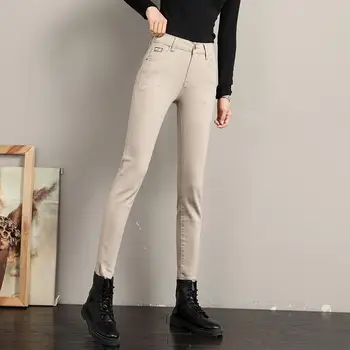 2020 Nove Ženske Jeans Klasičnih Dame Visoke Pas Hlače Letnik Svinčnik Slogu Slim Visoke Kakovosti Kavboj Skinny Jeans Hlače M293
