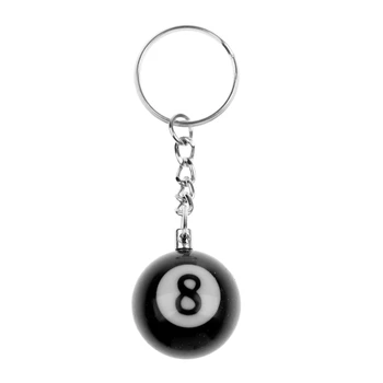 16 Kos Bazen Biljard Keychain Snooker Tabeli Žogo ključe Darilni Srečen, ŠT.8 Keychain 25 mm