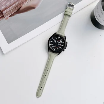 20 mm 22 mm Tanek Zapestje Trak Moda Slim Pravega Usnja Trak za Samsung Galaxy Watch 4 5 40 mm 44 mm/ Watch4 Classic /Watch 5 pro