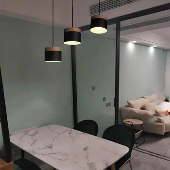 Nordijska dnevna soba lesen lestenec, E27 spalnica lestenec jedilnico stropne svetilke villa hotel notranje opreme lestenec Svetlobe
