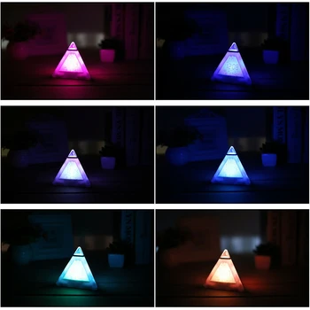 LED Digitalna Ura 7 Barva Spreminja, Budilka Night Light Piramida Desk Ura Prikaz Temperature za Domačo Spalnico Urad Dekor