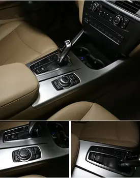 Srebro ABS Centralne naprave za Krmiljenje Shfit Plošča Pokrov Za BMW X3 F25 X4 F26 2011-17