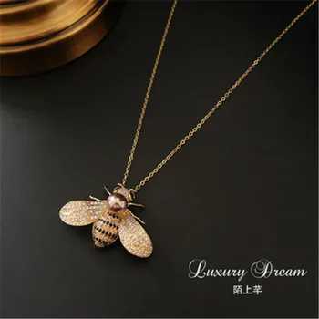 Mala čebela broška high-end ženski luksuzni temperament majhne pin dekoracijo ustvarjalne divji gozd corsage