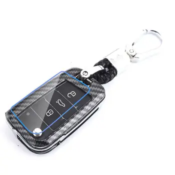 Avto Ključ Fob Primeru Zaščito Pribor Keyfob Keychain Lupini Pokrov so Primerni Za VW Polo MK6 Tiguan Skoda Kodiaq Karoq SEAT Leon Ateca