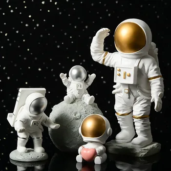 1pc Smolo Astronavt Kiparstvo Začetni Namizno Dekoracijo Astronavt Slika, Kip Izobraževalne Igrače, Figurice Otroci Darilo Salute Velika Velikost