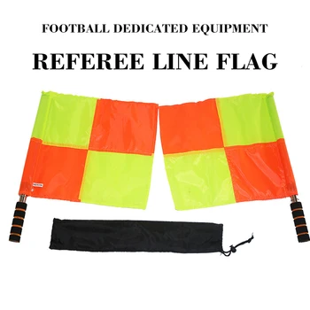 V linijski sodnik Zastave Signal v Športne Tekme Se Uporablja Oranžno in Rumeno Opozorilo Učinek sodnikovim Strani Zastave 2Pcs