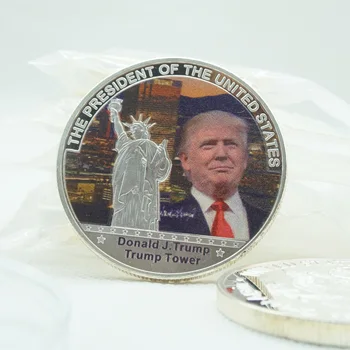 5pcs/veliko Ameriški Predsednik Donald Adut Ustanovni Silver Eagle Spominski Novost Kovanec