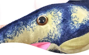 Fancytrader Simulirani Plišastih Mečarica Plišaste Igrače Velik Mehko Živali Modre Ribe Lutka 110 cm 43