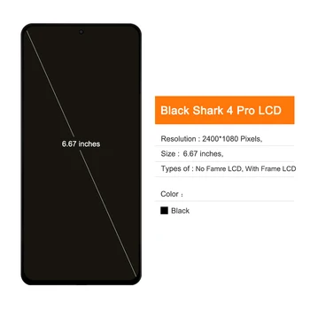 Nov Original Za Xiaomi Black Shark 4 morski Pes PRS-H0/A0 LCD Zaslon +Okvir, Zaslon na Dotik, Računalnike Za Black Shark 4 Pro LCD