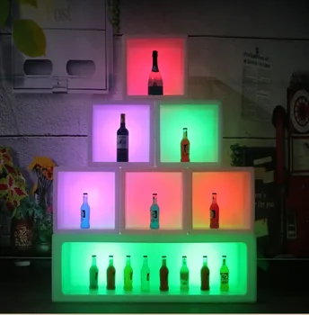Prenosna LED Svetlobna Vinski Bar Kabinet zasveti Prikaz Primeru Nepremočljiva Plastike, Pivo, Šampanjec Vedro Ice Cube za Shranjevanje Posode