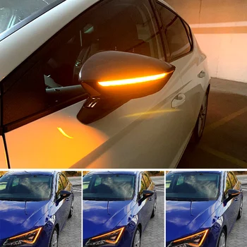 Dinamični Blinker Strani Ogledalo indikator Za Seat Leon III MK3 5F ST FR Ibiza Cupra MK5 V KJ1 Arona KJ7 LED Vključite Opozorilne Luči