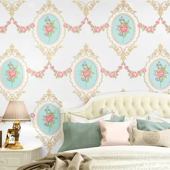 Evropski netkane tkanine 3d ozadje majhni cvetlični sveže Ameriški spalnica dekoracijo dnevne sobe TV ozadju stene papirja