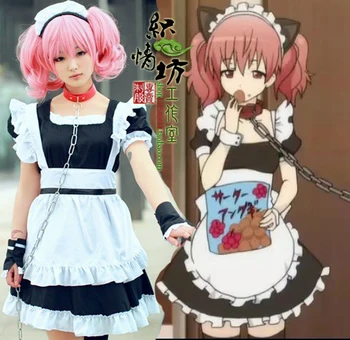 Roromiya Karuta Cos Halloween Anime Inu x Boku SS Cosplay Ženska Ženska Črna in bela devica Risanka Lolita Cosplay Kostum
