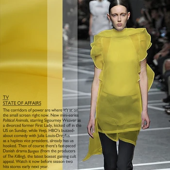 135 cm široko rumeno barva za svilo organaza tkanine material za obleko srajco oblačila