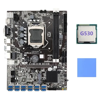 B75 ETH Rudarstvo Matično ploščo 12 PCIE, Da USB3.0+G530 CPU+Toplotna Pad LGA1155 MSATA DDR3 B75 BTC USB Rudar Motherboard