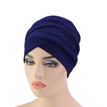 Muslimanske Ženske Hidžab Turban Dolgim Repom Zaviti Šal Islamske Pokrivala Indijski Headscarf Obloge Ruta Barva Las Kritje Izgub Hidžab
