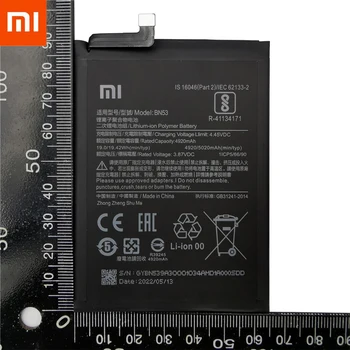 Prvotne 5020mAh BN53 BN54 BN55 Nadomestna Baterija Za Xiaomi Redmi opomba 9 Pro 9S Bateria Mobilnega Telefona, Baterije Orodja