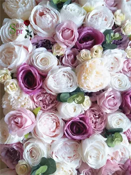 SPR Brezplačna Dostava 10pcs/veliko 3D Umetno rose peony &hydrangea cvet steno poroko ozadje umetno cvetlični aranžmaji