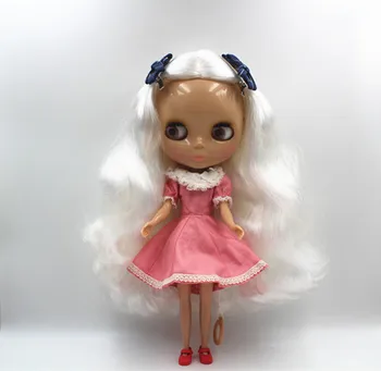 Blygirl Golih lutka bela kodraste lase redni telo 7 skupni Tan koža DIY lutka, ki lahko nadomestijo telesa