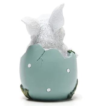 Smole zajec jajce živali kip zdrobljen lupini zajec doma dekoracijo kip prostem vrt Velikonočni okraski sculptabbit jajce darilo