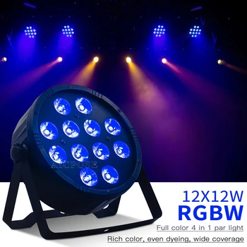 12x12W RGBW 4 v 1 LED Par Lučka na daljinskem upravljalniku Ravno Fazi Luči DMX Kontrola DJ Disco Opreme Stranko Poroko Razsvetljavo