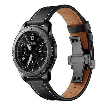 22 mm 20 mm high-end usnjeni trak Za Samsung Galaxy watch 3 Aktivna 2 Huawei watch GT2 Originalni trak pribor za Amazfit GTR