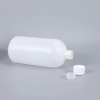 10 Kosov 30 ML Okrogla Plastenka Z Lestvico Hrana Razred HDPE Vsebnik Tekoče Reagenta, ki se lahko ponovno polnijo Prozorne Plastične Steklenice