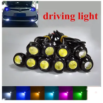 Najnovejši avto Žarnice 18 mm Orel Oči Teče Svetlobe LED Visoko Svetlost Avto Delo Luči Vir Nepremočljiva 10pcs