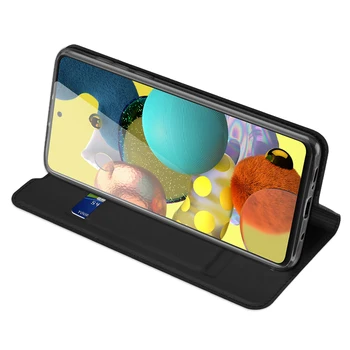 Za Samsung Galaxy A51 5G Primeru DUX DUCIS Magnetno Stojalo Flip PU Denarnica Usnjena torbica za Samsung A51 5G Pokrov Z Režo za Kartico