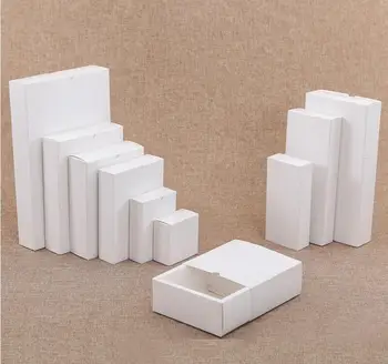 10pcs belo darilo Kartonske Škatle kartonske Embalaže polje belega Papirja, Darilne škatle Predal Darilni karton kartonske škatle