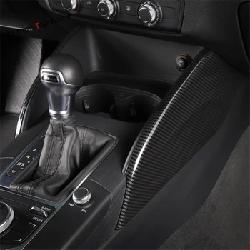 Yimaautotrims Strani Stojnice Prestavljanje Box Okvir Pokrova Trim Za Audi A3 V8 - 2019 Notranje zadeve Ornamenti ABS Ogljikovih Vlaken Videz
