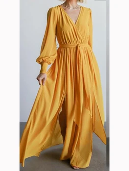 Banket Stranka, Večerne Obleke za Ženske 2022 Šifon Proti-Vrat Velikih Swing Visoko Pasu Režejo Hotsweet Žensko Obleko Brezplačna Dostava