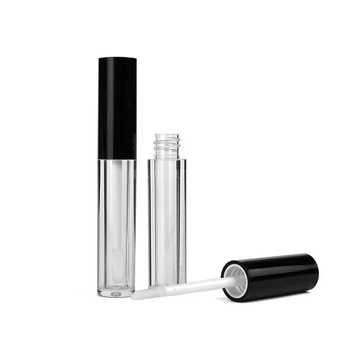 500pcs Prazno 2ML Jasno, Lip Gloss Cevi Mini Lipgloss Steklenice Balzam za Ustnice Cev S Črno Pokrovi Kozmetičnih Posode za Vžigalnike