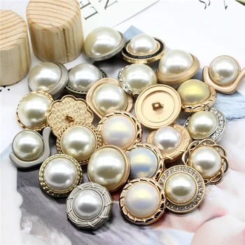 5Pcs/veliko 25 mm/veliko High-grade pearl kovinski okrogli gumb oblačila plašč gumb windbreaker dekorativni gumb C098