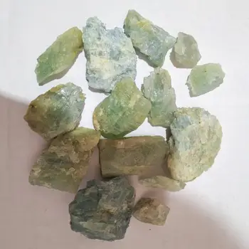 Naravni Akvamarin Quartz Beril Gemstone Kristal Kamene Mineralne Vzorcu Ročno izrezljane Materialov za Izdelovanje Nakita