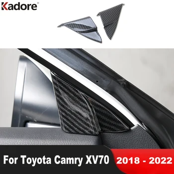 Avto vhodna Vrata Okna Steber Trikotnik Kritje Trim Za Toyota Camry XV70 2018 2019 2020 2021 2022 Ogljikovih Notranja Oprema