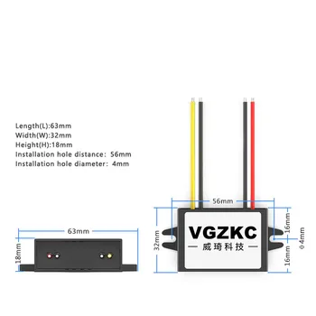 VGZKC 6-20V, da je 13,8 V 1A 2A 3A DC napajanje 12V regulator za 13.8 V avto buck-povečanje napajalni modul