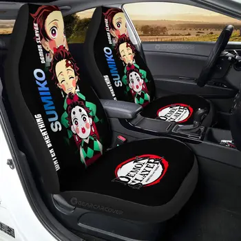 Sumiko Avtomobilskih Sedežnih Prevlek Demon Slayer Anime Darila Ideje Za Ljubitelje, Univerzalni Prednji Sedež Zaščitni Pokrov