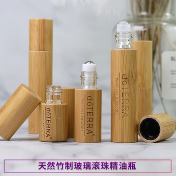 Po meri Graviranje Logotip Prazno 5Ml 10 ml Ekološki Bambus Kozmetične Embalaže Lepe Bambusa Roll Na Steklenico Vzorec Parfuma Cev