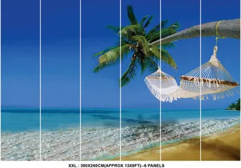 Plaže, Tropsko Drevo Morja viseči mreži Nebo Fotografijo za Ozadje Steno stensko Doma Spalnica Deco steno pokrivna, dekoracijo sten