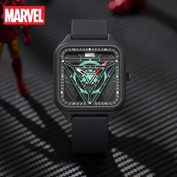 Disney Darilo, S Box Marvel Iron Man Co-branded Kvadratnih Fashion Limited Kul Moški Gledajo Poslovnih Ura Relogio Masculino