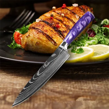 Damask Kuhar Nož Japonski Suši Nož Kuhanje Nož Twosun Losos Sashimi Nož Zelenjave, Mesa Cleaver Nož Kuhar Nož