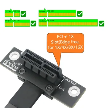 NOVO PCIE Riser PCI-E X1, da PCI-E X1 Kabel Biti Pretvornik PCI-E PCI Express Gen3 8Gb 36PIN 1X 270 Stopinj Podaljšek